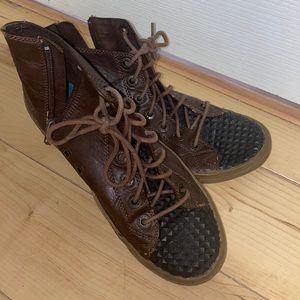 Brown Lace Up BlowFish Shoes, Size 7